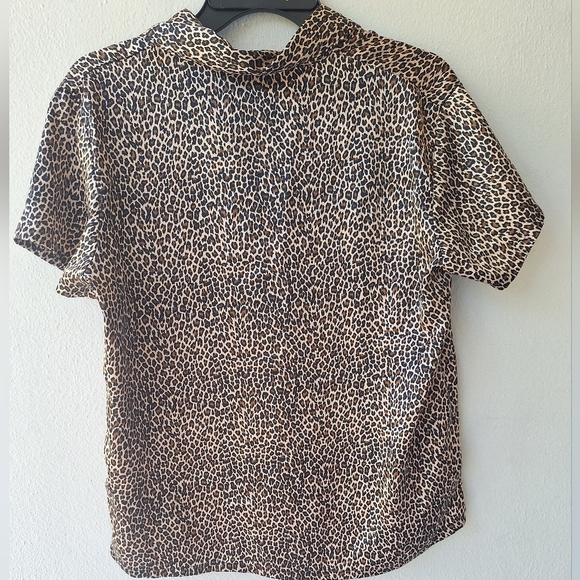 Morgan Taylor Intimates Satin Animal Print Pajama Top Size XS - Picture 6 of 6